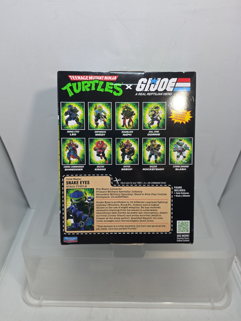 TMNT x GI Joe Snake Eyes Leo Leonardo Playmates Action Figure New (Y2) - Picture 3 of 6